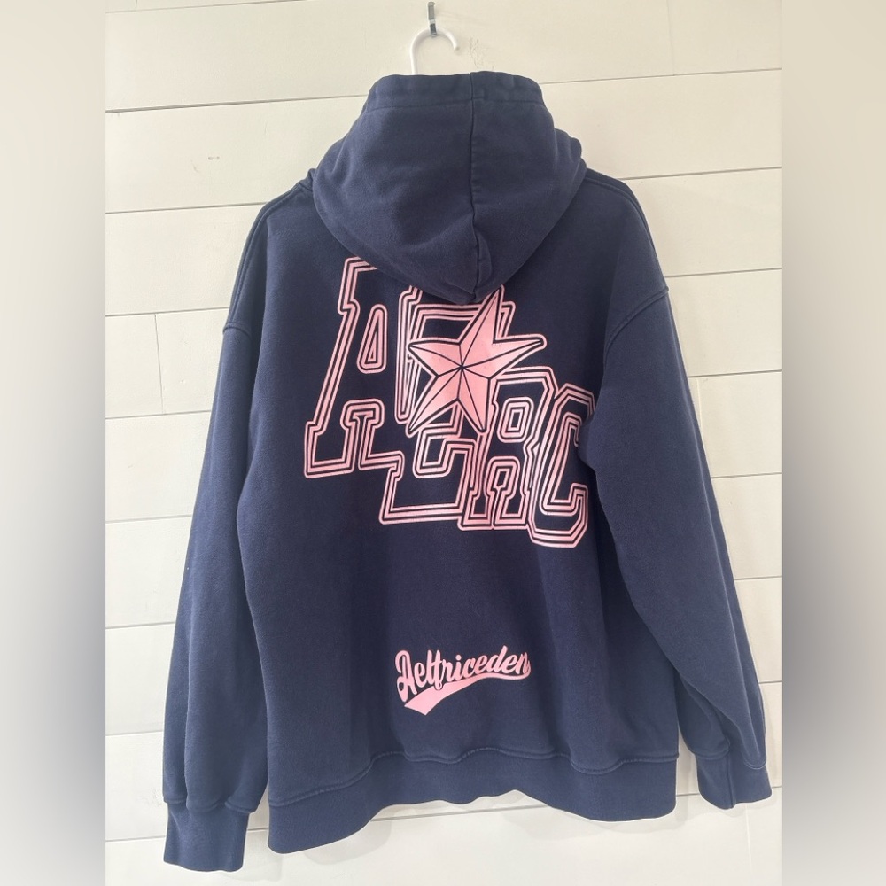Elfric Eden ARC Graphic Hoodie Navy Blue Pullover Streetwear Women’s S - Picture 2 of 7